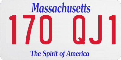 MA license plate 170QJ1