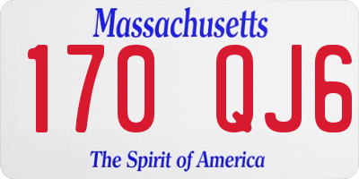 MA license plate 170QJ6