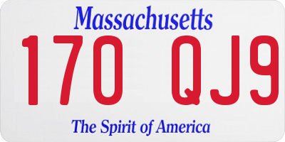 MA license plate 170QJ9