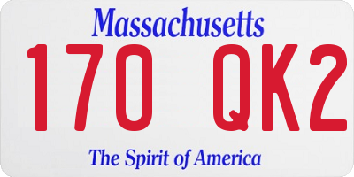 MA license plate 170QK2