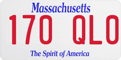 MA license plate 170QL0