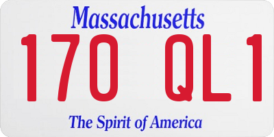 MA license plate 170QL1