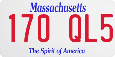 MA license plate 170QL5