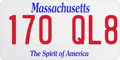 MA license plate 170QL8