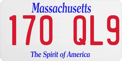 MA license plate 170QL9