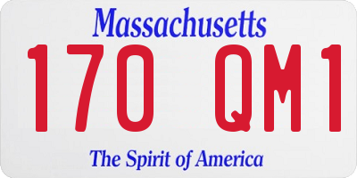 MA license plate 170QM1