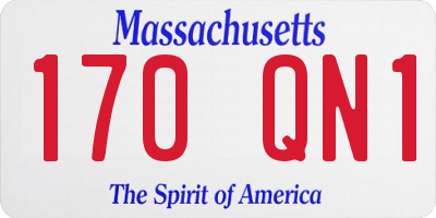 MA license plate 170QN1
