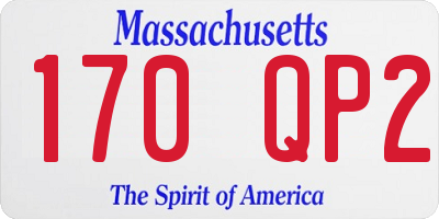 MA license plate 170QP2