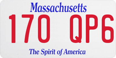 MA license plate 170QP6