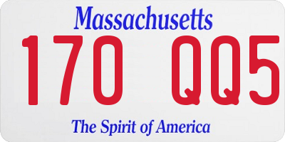 MA license plate 170QQ5