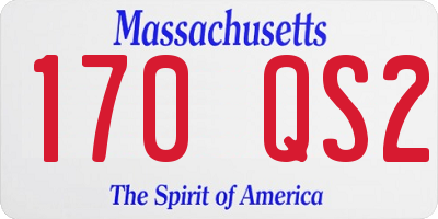 MA license plate 170QS2