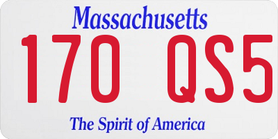 MA license plate 170QS5