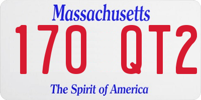 MA license plate 170QT2