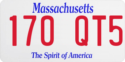 MA license plate 170QT5