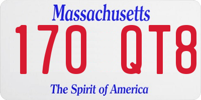 MA license plate 170QT8