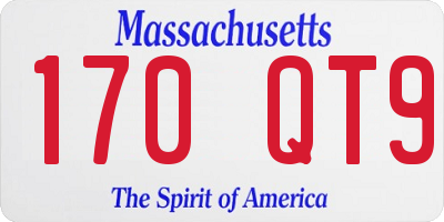 MA license plate 170QT9