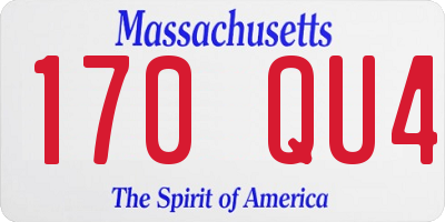MA license plate 170QU4