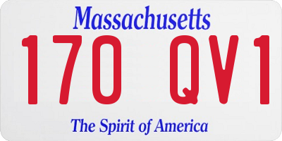 MA license plate 170QV1