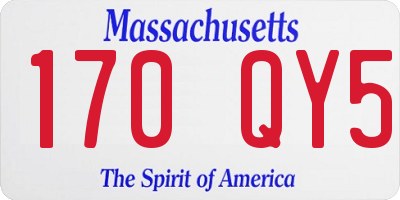 MA license plate 170QY5