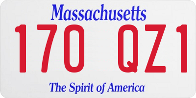 MA license plate 170QZ1