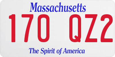 MA license plate 170QZ2