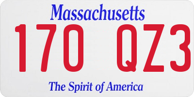 MA license plate 170QZ3