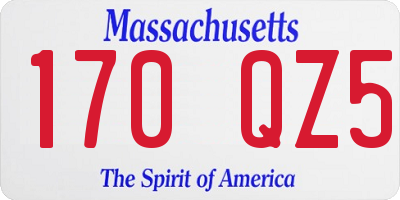 MA license plate 170QZ5