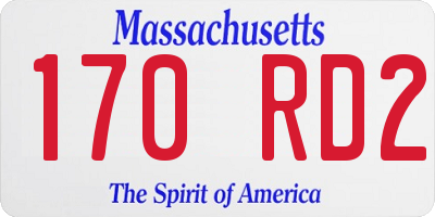 MA license plate 170RD2