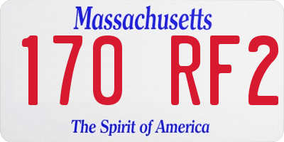 MA license plate 170RF2