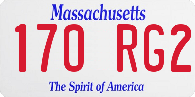 MA license plate 170RG2