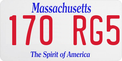 MA license plate 170RG5