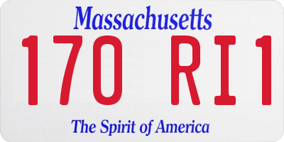 MA license plate 170RI1