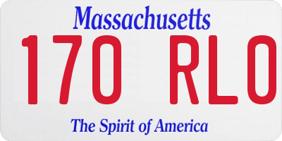 MA license plate 170RL0