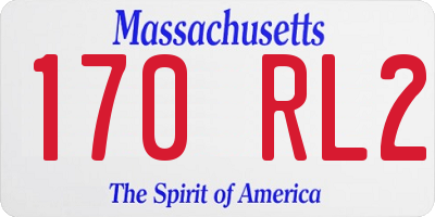 MA license plate 170RL2