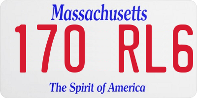 MA license plate 170RL6