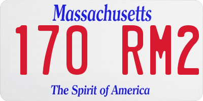MA license plate 170RM2