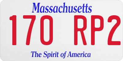 MA license plate 170RP2