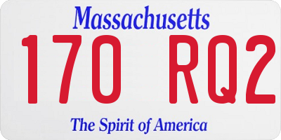 MA license plate 170RQ2