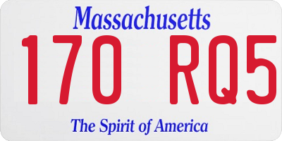 MA license plate 170RQ5