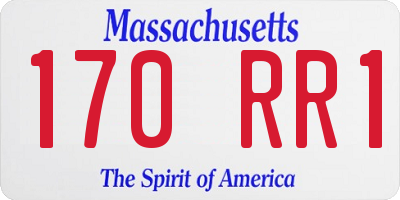 MA license plate 170RR1