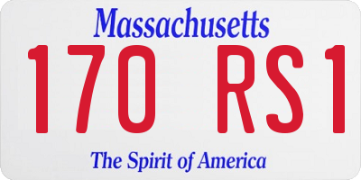 MA license plate 170RS1