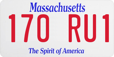 MA license plate 170RU1