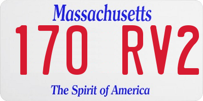 MA license plate 170RV2