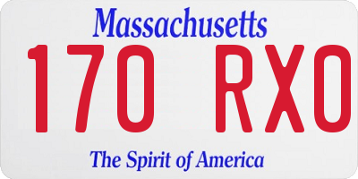 MA license plate 170RX0