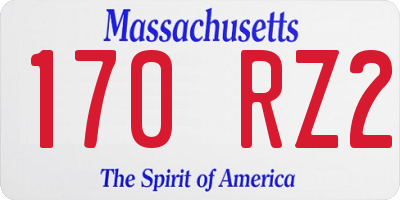 MA license plate 170RZ2