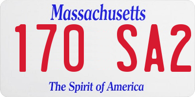 MA license plate 170SA2