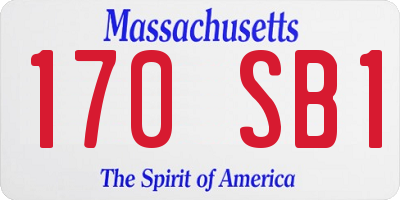 MA license plate 170SB1