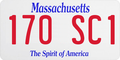MA license plate 170SC1
