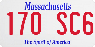 MA license plate 170SC6