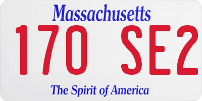 MA license plate 170SE2